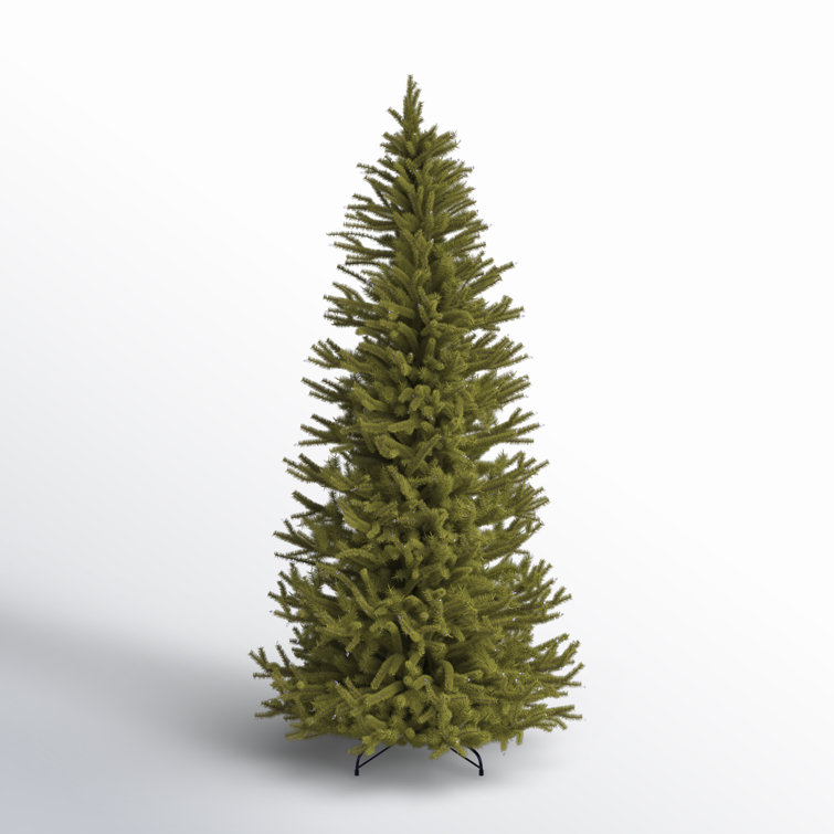 The Holiday Aisle® 7.5 ft. Noble Fir Slim Tree with Clear Lights